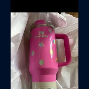 Stanley Bright Pink Thermos with Star Accents